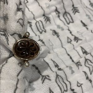 Pandora size 7 sterling silver Brown face